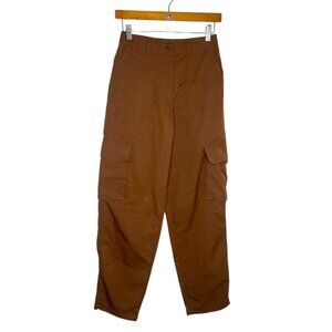 Kith Womens Straight Leg Cargo Pants Brown Size 24 High Rise‎